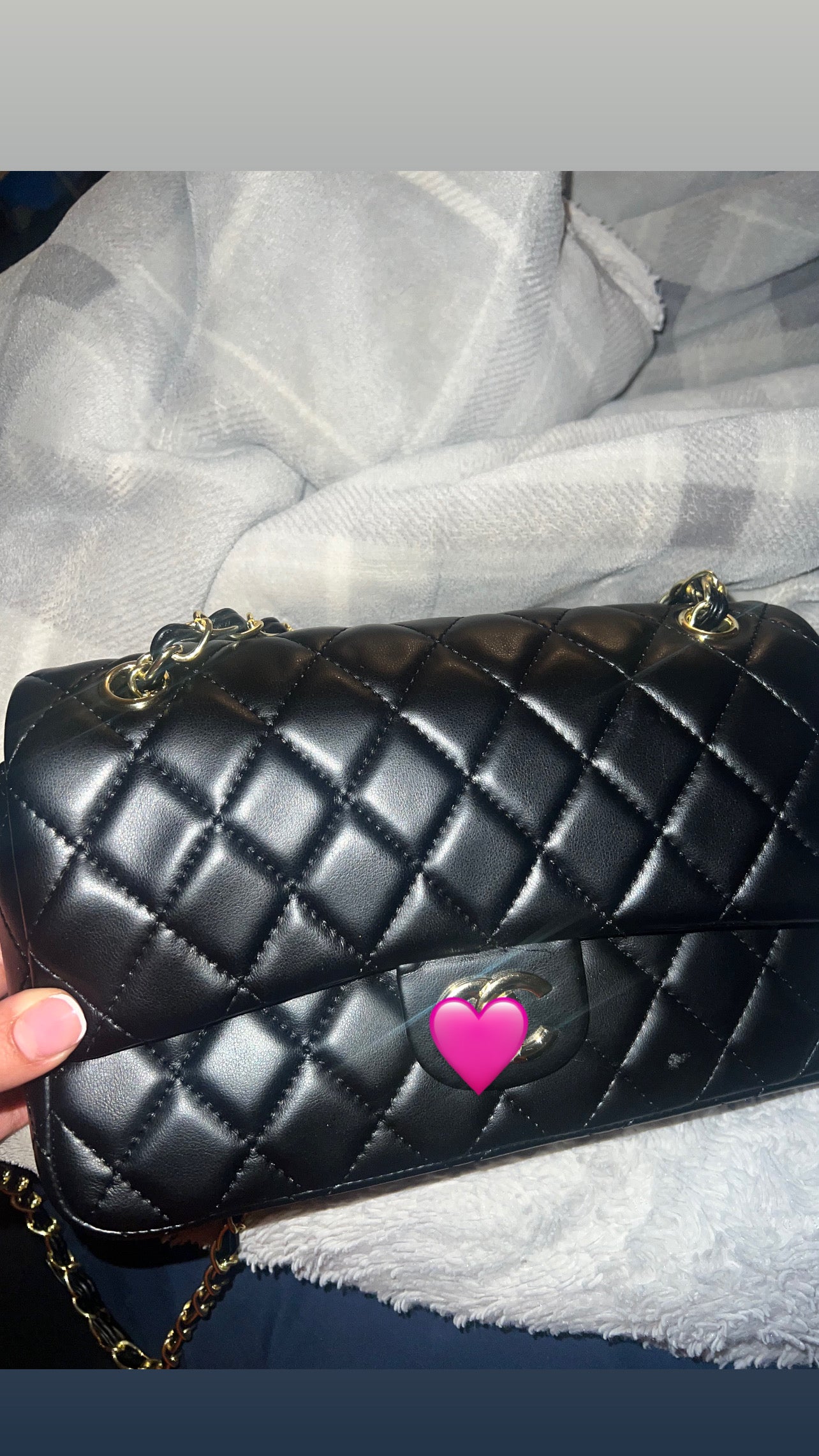 Classic Quilted Gold-Chain Shoulder Bag